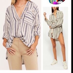 Free People Summer Breeze Stripe Pullover NWT